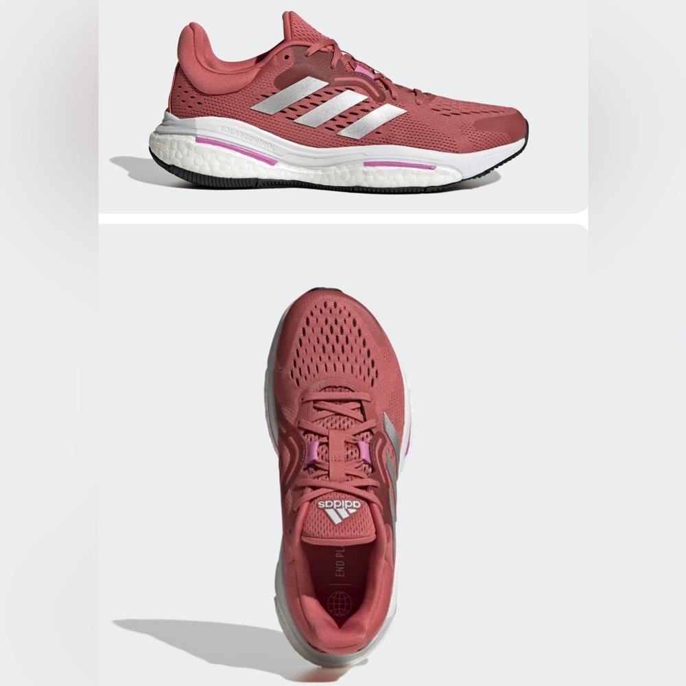 Adidas Solarcontrol Running Shoes LWY48. Unisex Wonder Red Silver Metallic. NWOB